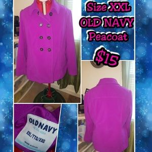 Plus Size Old Navy Fuscia Pea Coat